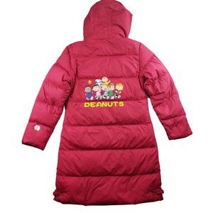 Vintage Snoopy Peanuts Gang Red Puffer Jacket Juniors L Womens S